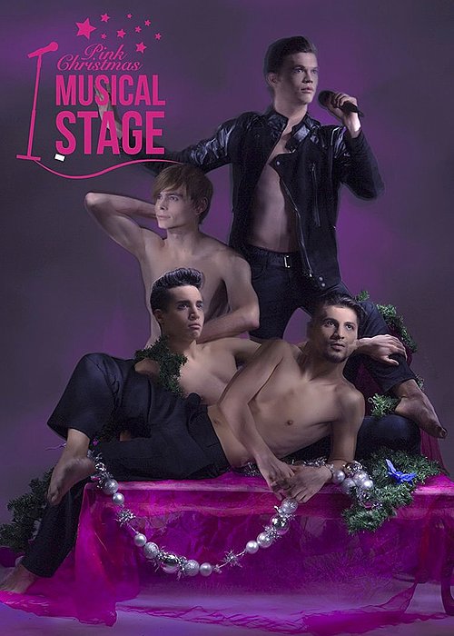 Pink Christmas Musical Stage